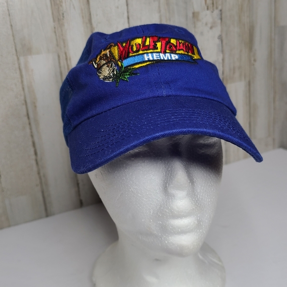 Adams Hat Mule Town Hemp Blue Trucker Hat Unisex NWT - Picture 3 of 12